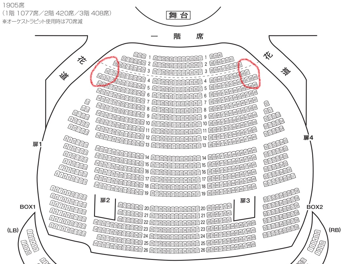 梅田芸術劇場メインホール 座席からの見え方まとめ 2階3階でも大丈夫 座席ウォッチャー