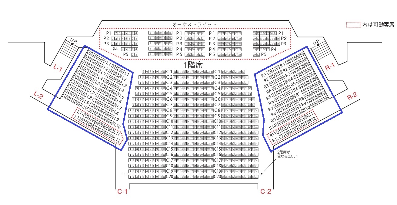 Nhkホール座席表 東京 と見え方は 2階3階でも見える 座席ウォッチャー