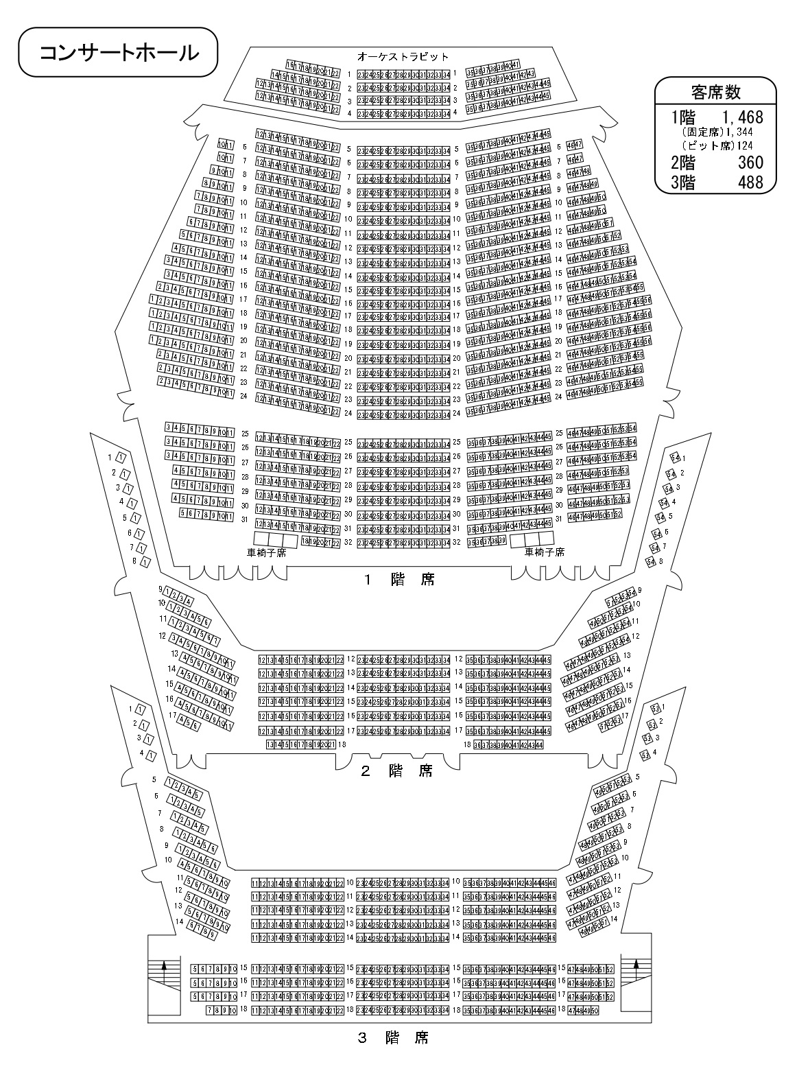 福岡サンパレス 座席表と見え方やキャパを階別に徹底解説します 座席ウォッチャー
